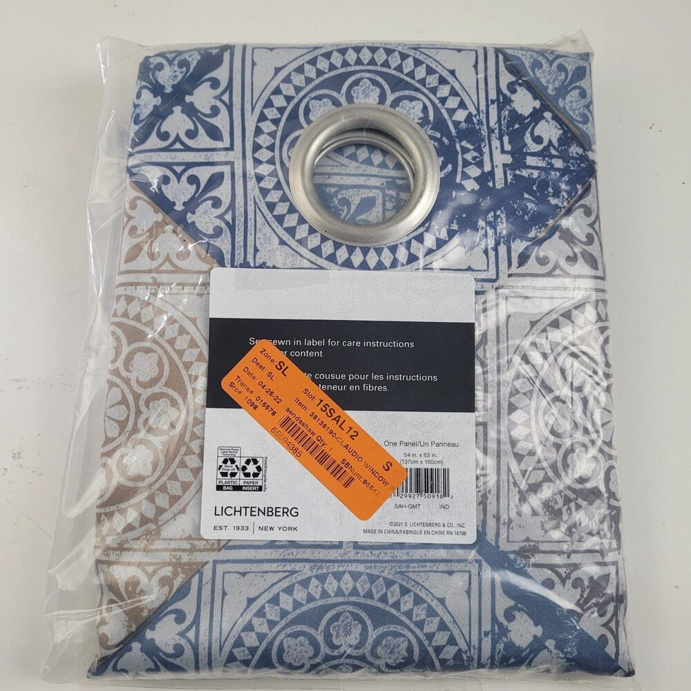 NEW Sun Zero Darren Blackout Lined Grommet Curtain "Indigo' '54x63' #CT6